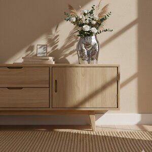 SILVER CERAMIC BODY VASE